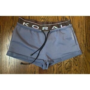 Koral Women’s mini shorts Sz. L French terry sz. L blue NWOT